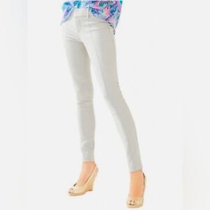 2/$20 Lilly Pulitzer Chantal Stretch Dinner Pant in Palm Beach Grey size 0